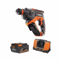 P résentation : Pack AEG 18V - Perforateur Burineur SDS Plus Compact 1,5 J - Batterie 4.0 Ah - Chargeur , pour réaliser vos t ...