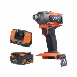 P résentation : Pack AEG 18V - Visseuse à chocs Brushless 350 Nm - Batterie 4.0 Ah - Chargeur , grâce à son moteur Brushless, ...