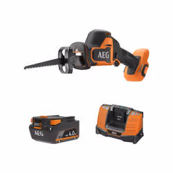 P résentation : Pack AEG 18V - Scie sabre Subcompact Brushless 23 mm - Batterie 4.0 Ah - Chargeur , cette scie sauteuse est i ...