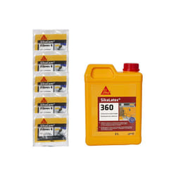 Sika - Pack Maçonnerie 5x Cem Fibre 6 150g - Résine d'accrochage Latex 360 2L