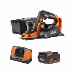 P résentation : Pack AEG 18V - Rabot Brushless 82mm - Batterie 4.0 Ah - Chargeur , rabot de qualité avec un moteur brushless  ...