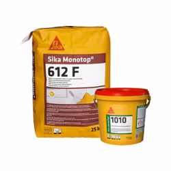 Présentation : Pack Mortier et Réparation SIKA - SikaMonoTop 1010 3,2kg - SikaMonotop 612F 25kg , pour réaliser des travaux d ...