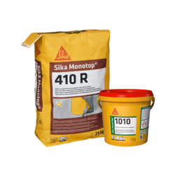 Présentation : Pack Mortier et Réparation SIKA - SikaMonoTop 1010 3,2kg - SikaMonotop 410R 25kg , pour réaliser des travaux d ...