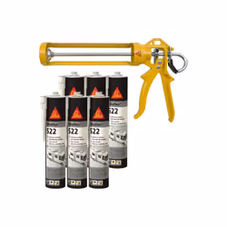 Présentation : Pack Caravan SIKA - 6 colles mastic Sikaflex 522 Caravan 300ml - Pistolet manuel MK2 EVO 300 ml , idéal pour v ...