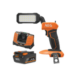 AEG - Pack 18V - Lampe torche led pivotante 800 lumens - Batterie 4.0 Ah - Chargeur