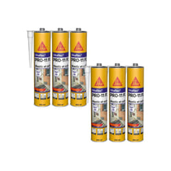 Lot de 6 mastics colles SIKA Sikaflex PRO 11 FC Purform - Blanc - 300ml