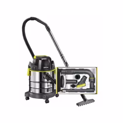 Présentation : Ce pack RYOBI 18V One+ Aspirateur eau et poussière + 6 accessoires nettoyage automobile est idéal pour nettoye ...