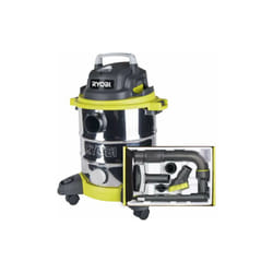 Pack RYOBI Aspirateur eau et poussière 1250W - 20L - RVC-1220I-G - 6 accessoires nettoyage automobile - RAKVA04