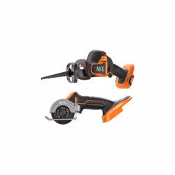 Présentation : Le pack AEG Scie sabre - Mini scie multi-matériaux - 18 V - Subcompact - Brushless rassemble deux outils qui s ...