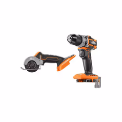 Présentation : Le pack AEG Perceuse à percussion - Mini scie multi-matériaux - 18 V - Subcompact - Brushless rassemble deux o ...