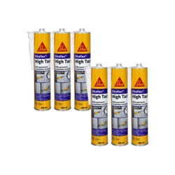 Sika - Lot de 6 mastic-colle à prise rapide flex High Tack - Blanc - 300ml
