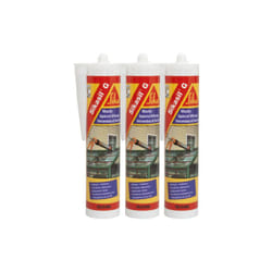 Sika - Lot de 3 mastics élastique silicone sil g - Blanc - 300ml