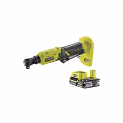 Présentation : Pack RYOBI Clé à cliquet 18V One+ R18RW3-0 - 1 Batterie 2.5Ah - 1 Chargeur rapide RC18120-125 , un pack avec u ...