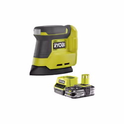 Présentation : Pack RYOBI Ponceuse triangulaire 18V One+ RPS18-0 - 1 Batterie 2.5Ah - 1 Chargeur rapide RC18120-125 , avec un ...