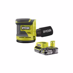 Présentation : Pack RYOBI Ponceuse excentrique 18V One+ RROS18-0 - 1 Batterie 2.5Ah - 1 Chargeur rapide RC18120-125 , avec un ...