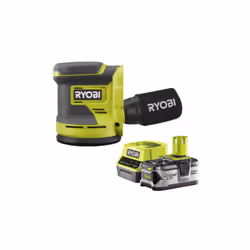 Présentation : Pack RYOBI Ponceuse excentrique 18V One+ RROS18-0 - 1 Batterie 4.0Ah - 1 Chargeur rapide RC18120-140 , ponceus ...