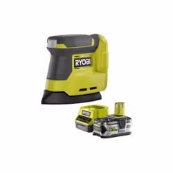 Présentation : Pack RYOBI Ponceuse triangulaire 18V One+ - RPS18-0 - 1 Batterie 5.0Ah - 1 Chargeur rapide RC18120-150 , avec  ...