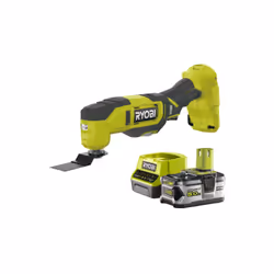Présentation : Pack RYOBI Multitool 18V One+ RMT18-0 - 1 Batterie 5.0Ah - 1 Chargeur rapide RC18120-150 qui contient un outil ...