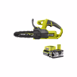 Présentation : Pack RYOBI Tronçonneuse 18V One+ RY18CS20A-0 - 1 Batterie 4.0Ah - 1 Chargeur rapide RC18120-140 , la tronçonne ...