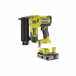Présentation : Pack RYOBI Cloueur d'assemblage air comprimé 18V One+ R18GN18-0 - 1 Batterie 2.5Ah - 1 Chargeur rapide RC18120 ...