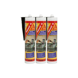 Sika - Lot de 3 mastics élastique silicone sil g - Noir - 300ml