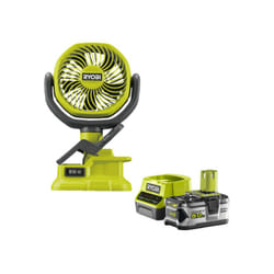 Ryobi - Pack Ventilateur à pince 18V One+ RCF18-0 - 1 Batterie 5.0Ah - 1 Chargeur rapide RC18120-150