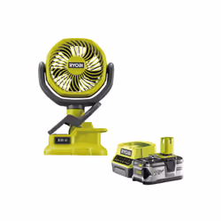 Présentation : Ce pack RYOBI Ventilateur à pince 18V One+ RCF18-0 - 1 Batterie 4.0Ah - 1 Chargeur rapide RC18120-140 vous acc ...
