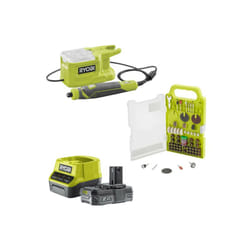 Pack Ryobi Mini outil multifonction 18V One+ RRT18-0 - Kit 155 accessoires - 1 batterie 2.0Ah - 1 chargeur