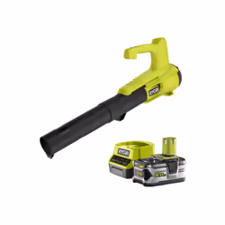 Présentation : Pack RYOBI Souffleur 18V One+ Turbo jet RY18BLA-0 - 1 Batterie 5.0Ah - 1 Chargeur rapide RC18120-150, prêt à l ...