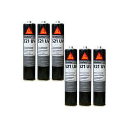 Sika - Lot de 6 colle-mastics hybride flex 521 uv - Blanc - 300ml