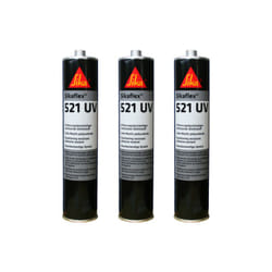 Sika - Lot de 3 colle-mastics hybrides flex 521 uv - Gris clair - 300ml