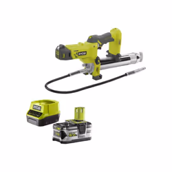 Présentation : Le pack RYOBI pompe à graisse 18V R18GG-0 - 1 batterie 5.0Ah - 1 chargeur rapide RC18120-150 , contient une po ...