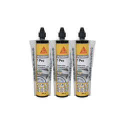 Sika - Lot de 3 résines de scellement chimique rapide Anchorfix-1 Evolution - Gris - 300ml