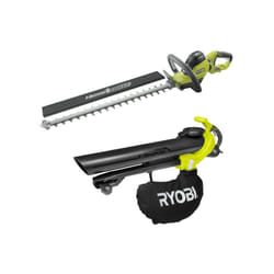 Pack Ryobi Taille-haies électrique 600W RHT6160RS - Souffleur aspiro-broyeur électrique 3000W 3en1 RBV3000CESV