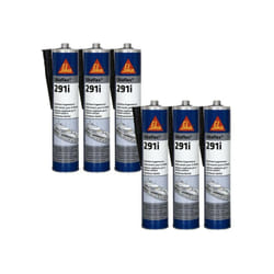 Lot de 6 colles mastic marine SIKA Sikaflex 291i - Noir - 300ml