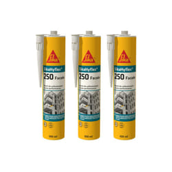 Sika - Lot de 3 mastics haute performance Hyflex 250 Façade - Blanc - 300ml