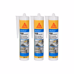 Sika - Lot de 3 mastics silicones anti-moisissure seal 108 Sanitaire - Transparent - 300ml