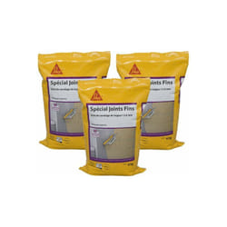 Lot de 3 mortiers pour joint de carrelage intérieur et extérieur prêt à gâcher - SIKA SikaCeram Joint Fin - Manhattan - 4kg