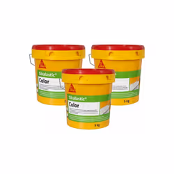 Présentation : Le lot de 3 revêtements souples imperméables toitures SIKA SikaLastic Color - Blanc - 5kg, facile à mettre en  ...