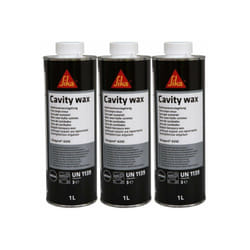 Lot de 3 cires thixotrope anti-corrosion Sika Sika gard 6250 - 1L - Blanc