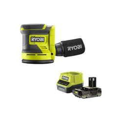 Ryobi - Pack Ponceuse excentrique RROS18-0 - 18V One+ - 1 batterie 2.0Ah - 1 chargeur rapide RC18120-120