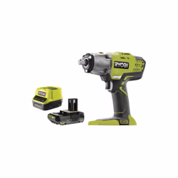 Présentation : Le pack RYOBI dispose d' une boulonneuse à chocs RYOBI 18V One+ et ses accessoires : une batterie 2.0 Ah et un ...