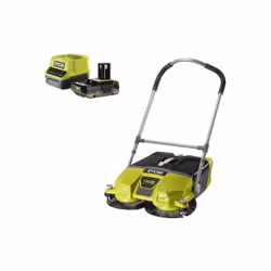 Présentation : Pack RYOBI Balayeuse motorisée R18SW3-0 - 18V One+ - 533 mm - 1 batterie 2.0Ah - 1 chargeur rapide RC18120-120 ...