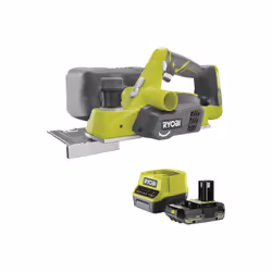 Présentation : Pack RYOBI Rabot R18PL-0 - 18V One+ - 82mm - 1 batterie 2.0Ah - 1 chargeur rapide RC18120-120 , Pack idéal pou ...