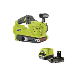 Ryobi - Pack Ponceuse à bande R18BS-0 - 18V One+ - 75 mm - 1 batterie 2.0Ah - 1 chargeur rapide RC18120-120