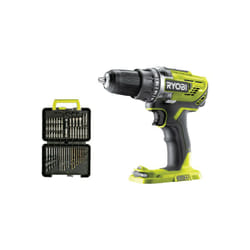 Ryobi - Pack Perceuse-visseuse R18DD3-0 - 18V One+ sans batterie ni chargeur - Coffret 60 accessoires - perçage et vissage RAK60DDF