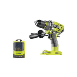 Ryobi - Pack Perceuse-visseuse à percussion R18PD7-0 Brushless One+ sans batterie ni chargeur - Coffret 46 accessoires mixtes RAK46MIX