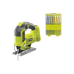 Ryobi - Pack Scie sauteuse pendulaire R18JS-0 - 18 v One+ - Sans batterie ni chargeur - Coffret 10 lames 102 mm bois - plastique - bimétal RAK10JSB