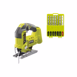 Présentation : Ce pack RYOBI comprend une scie sauteuse pendulaire R18JS-0 - 18 V One+ - Sans batterie ni chargeur avec une c ...