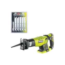 Ryobi - Pack Scie sabre RRS1801M - 18V One+ sans batterie ni chargeur - Lot de 6 lames universelles - bois et métal 100/152mm - RAK06RB